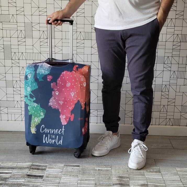 FUNDA PARA VALIJA DE MANO O CARRY ON - MAPA CONNECT